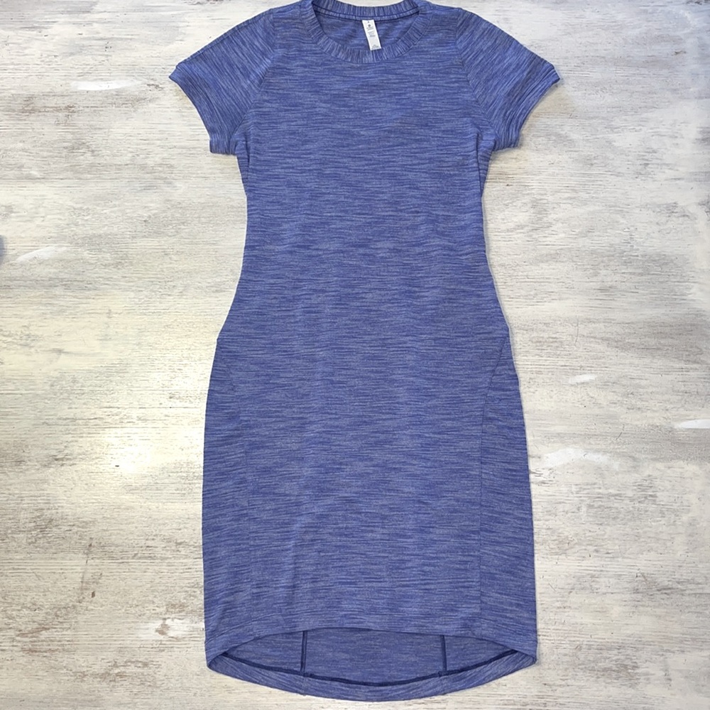 EUC Lululemon &go Where-to Dress Heathered Sapphire Blue   Size 4